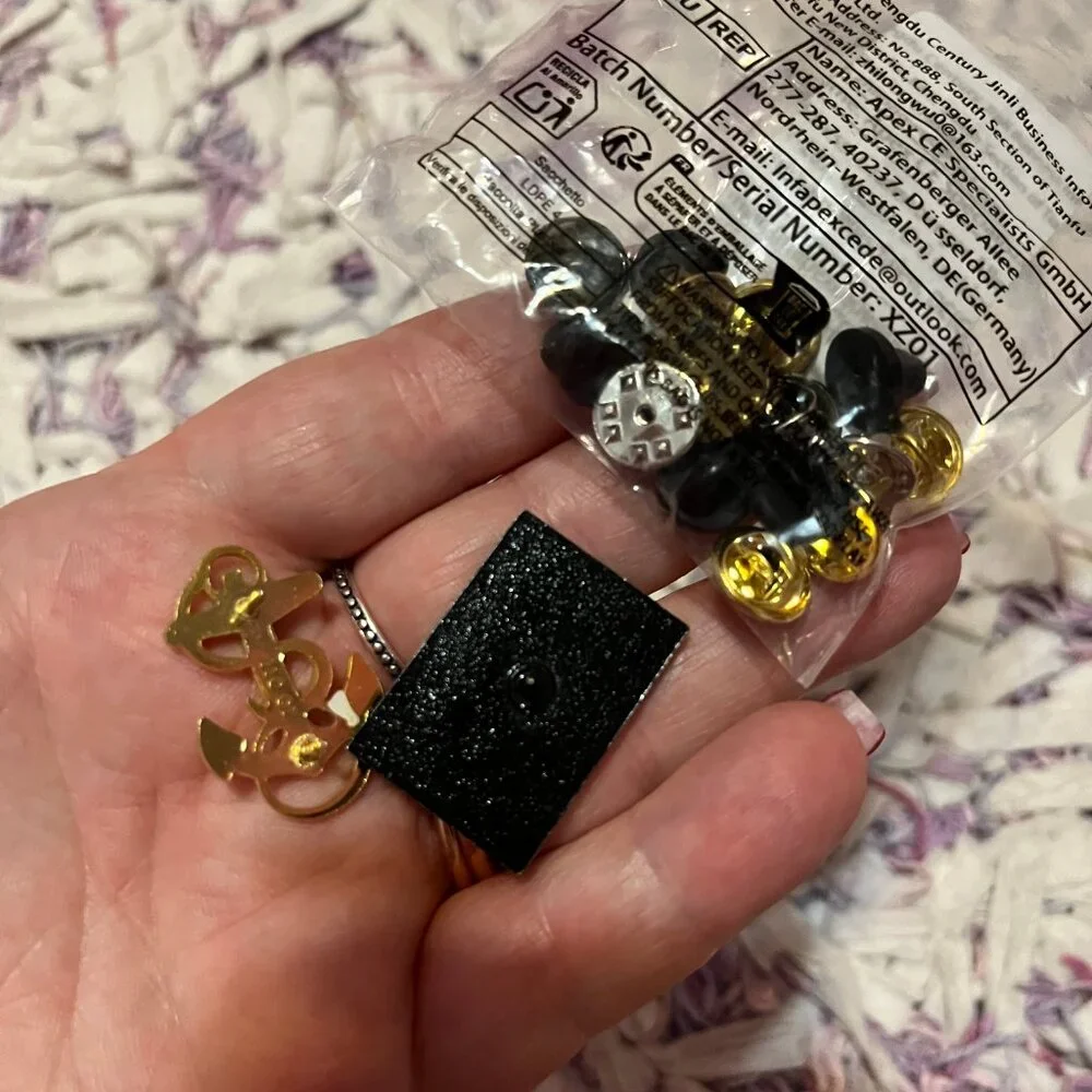 2 Lapel Jacket Pins plus Extra Backings